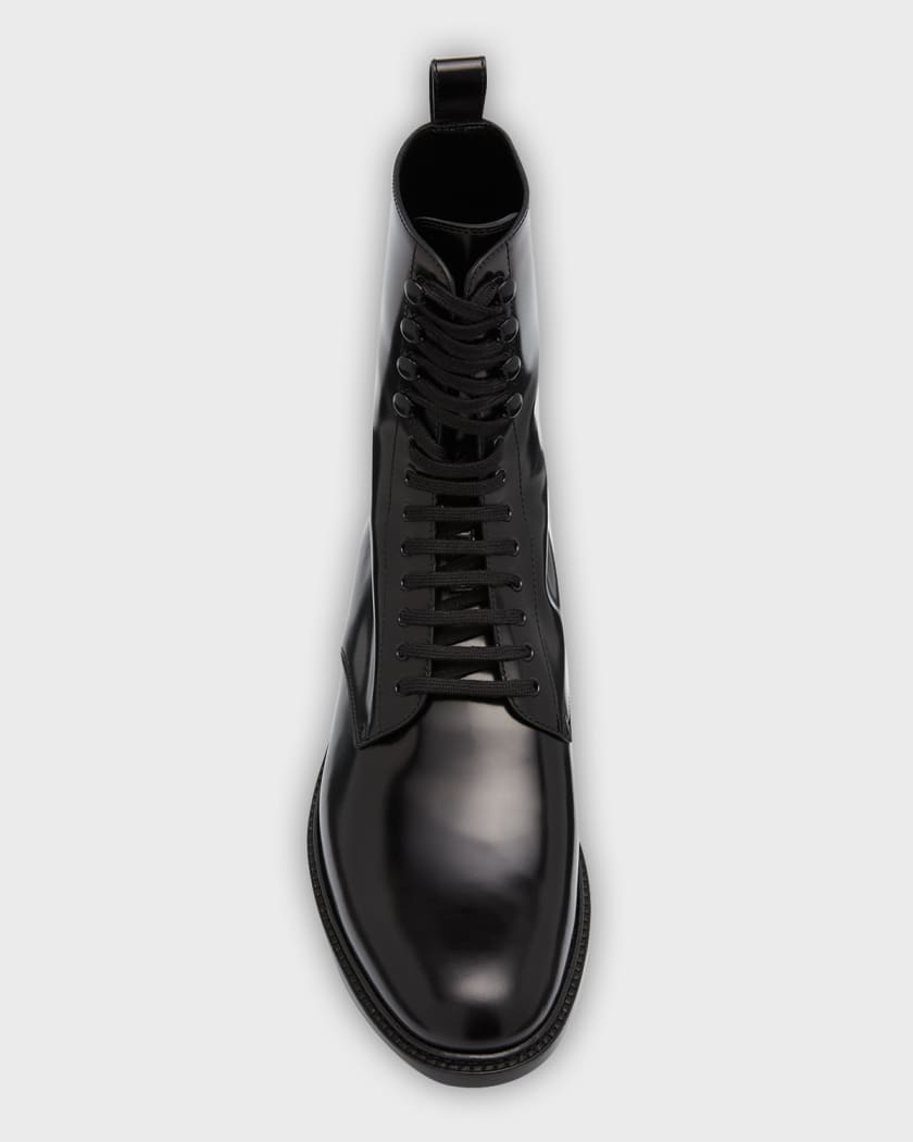 Saint Laurent Men s Vaughn 20 Leather Lace Up Boots