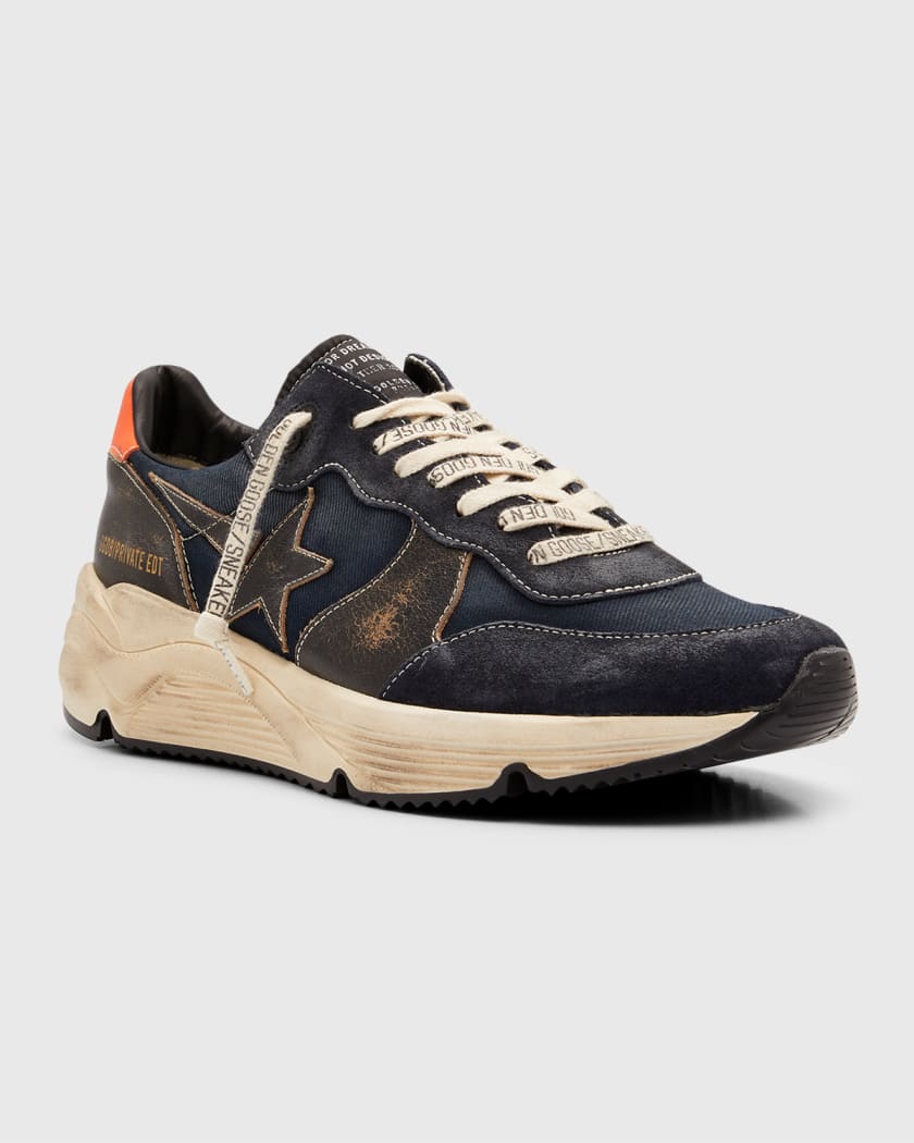 Golden Goose Men s Running Sole Textile Leather Sneakers