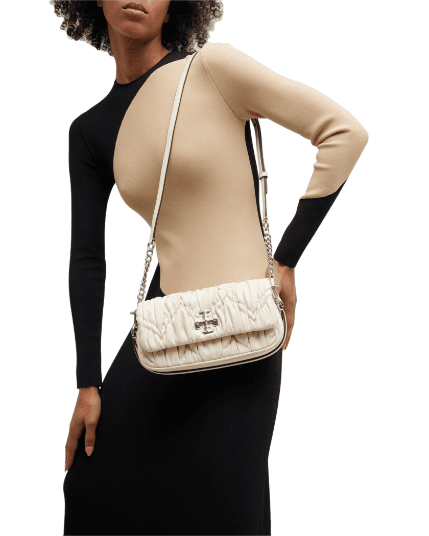 Tory Burch Kira Diamond-Ruched Small Shoulder Bag | Neiman Marcus