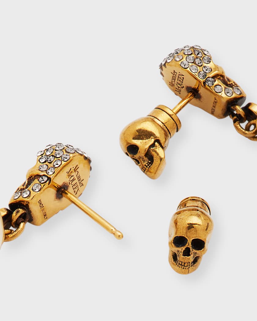 Alexander McQueen skull-detail small hoop earrings - Gold