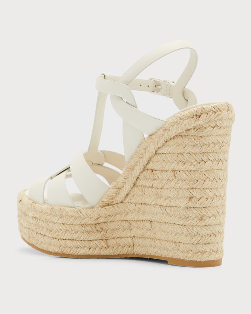 Saint Laurent Tribute Espadrilles Wedge Sandals