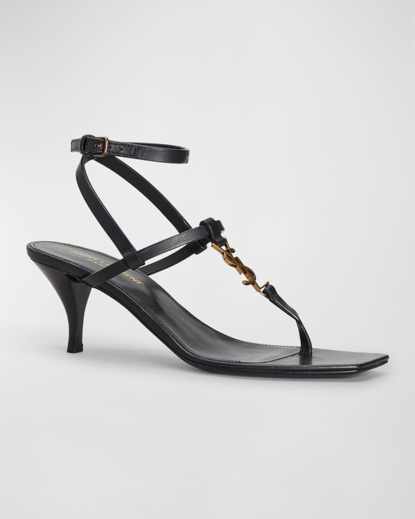 Vitti Leather YSL T-Strap Sandals
