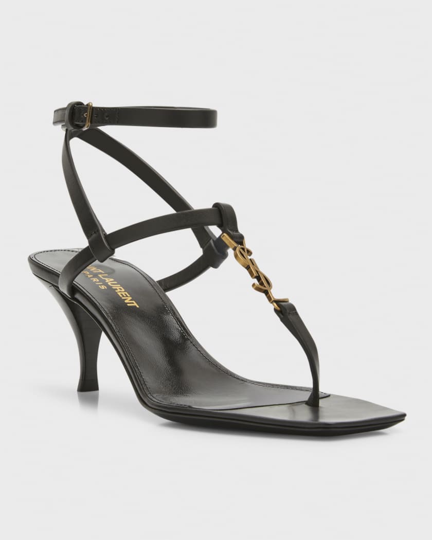 Vitti Leather YSL T-Strap Sandals