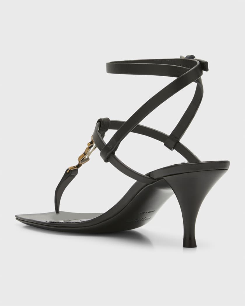 Vitti Leather YSL T-Strap Sandals
