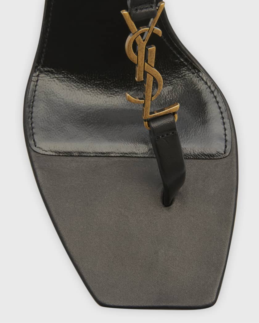 Vitti Leather YSL T-Strap Sandals
