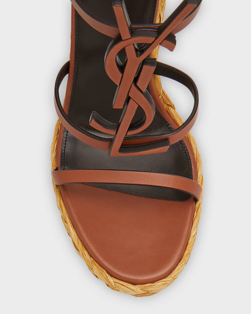 Classic Logo-Detail Leather Espadrilles By Saint LaurentClassic