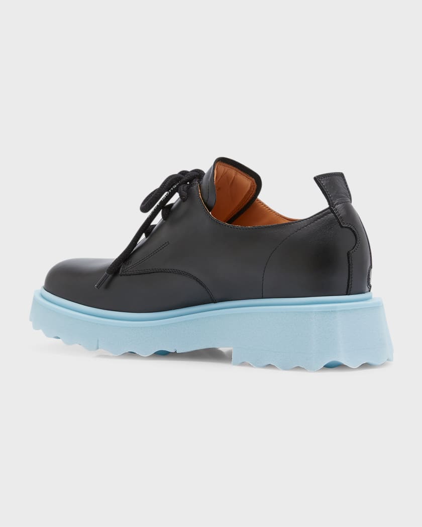 Off-White Men's Sponge Sole Leather Derby Shoes | Neiman Marcus