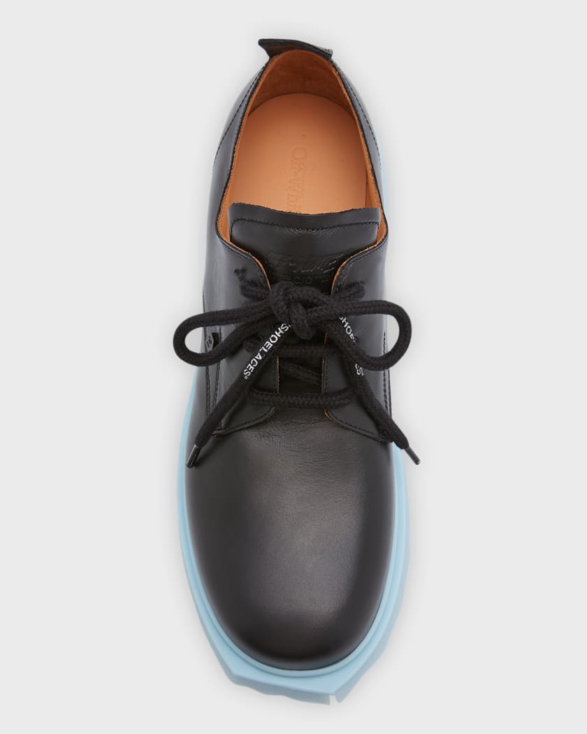 Men's Sponge Sole Leather Derby Shoes