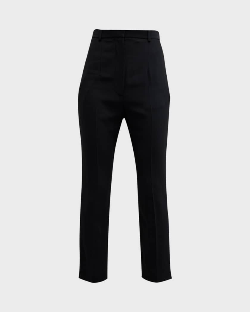 Cropped slim fit trousers discount