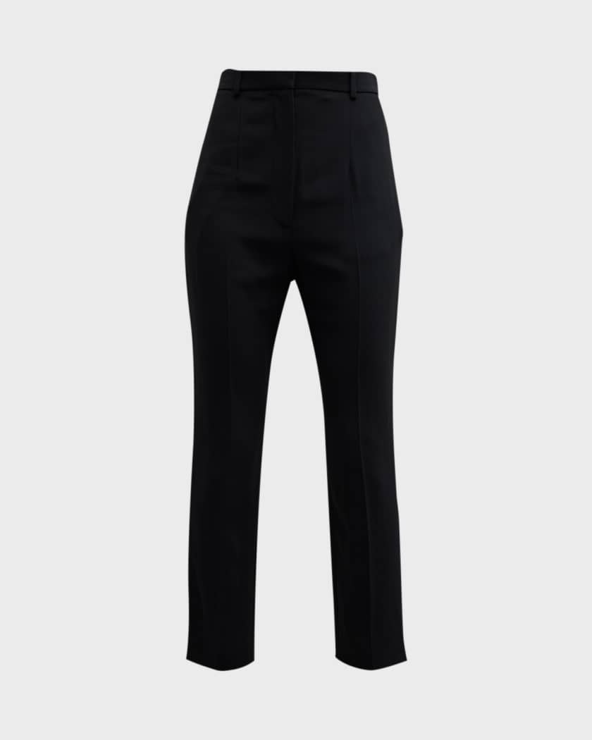 Stretch cotton cigarette pants - Women's Clothing Online Made in Italy