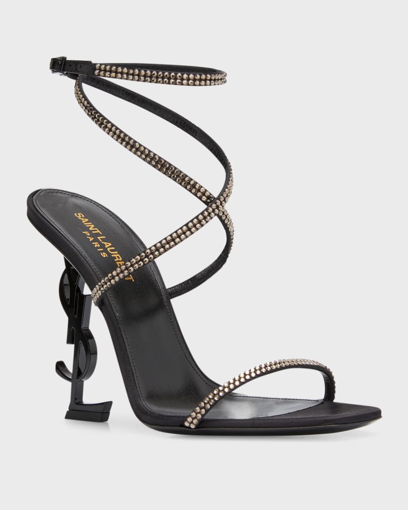 Saint Laurent Opyum Ysl Slingback Sandal in Black