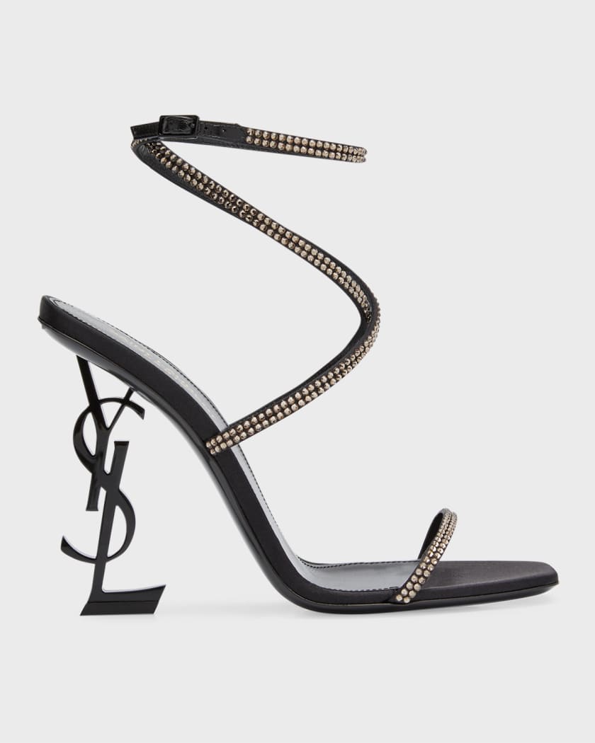 Saint Laurent Women's Opyum Logo High Heel Sandals