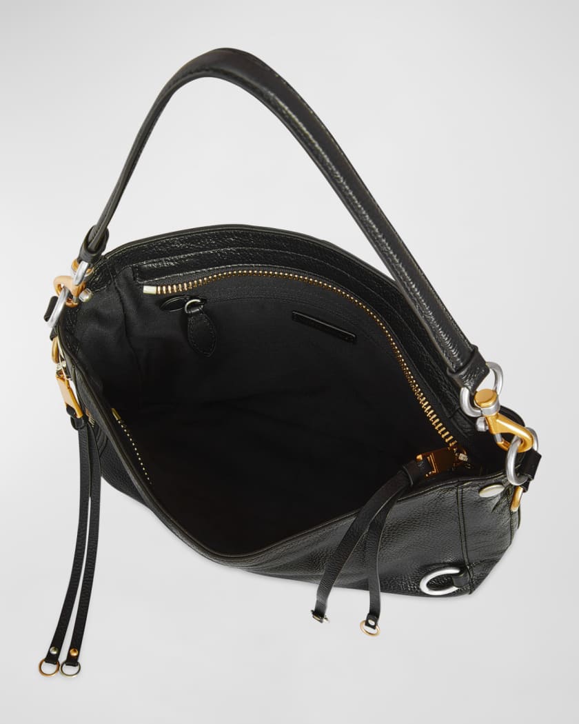Rebecca Minkoff Mini Mab Leather Crossbody Bag in Black