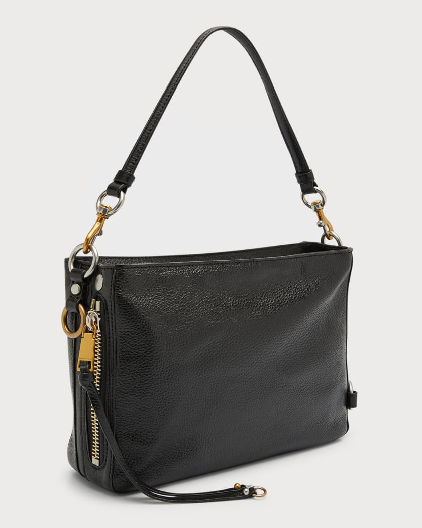 FOSSIL Sydney Leather Top Zip Chain Crossbody Shoulder Bag 