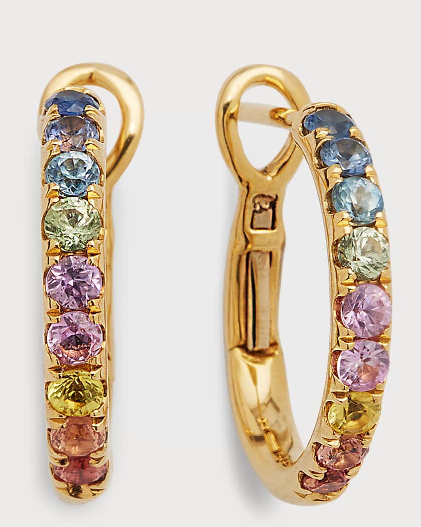 18 karat gold clearance small hoop earrings