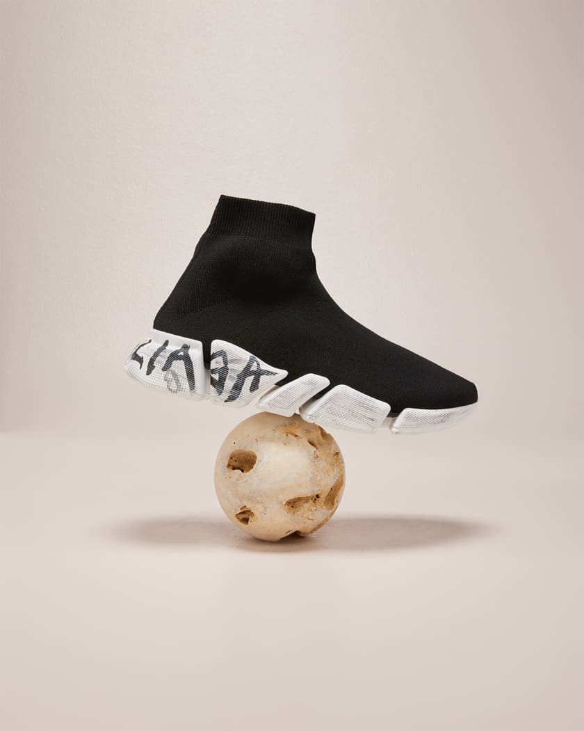 Balenciaga speed trainer graffiti on feet Clearance