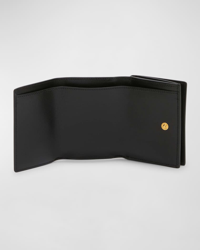 Jil Sander Tiny Trifold Leather Wallet | Neiman Marcus