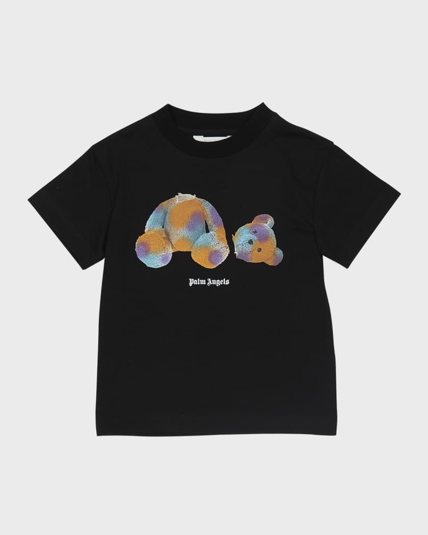 Palm Angels Boy's Multicolor Bear Logo-Print T-Shirt, Size 4-12