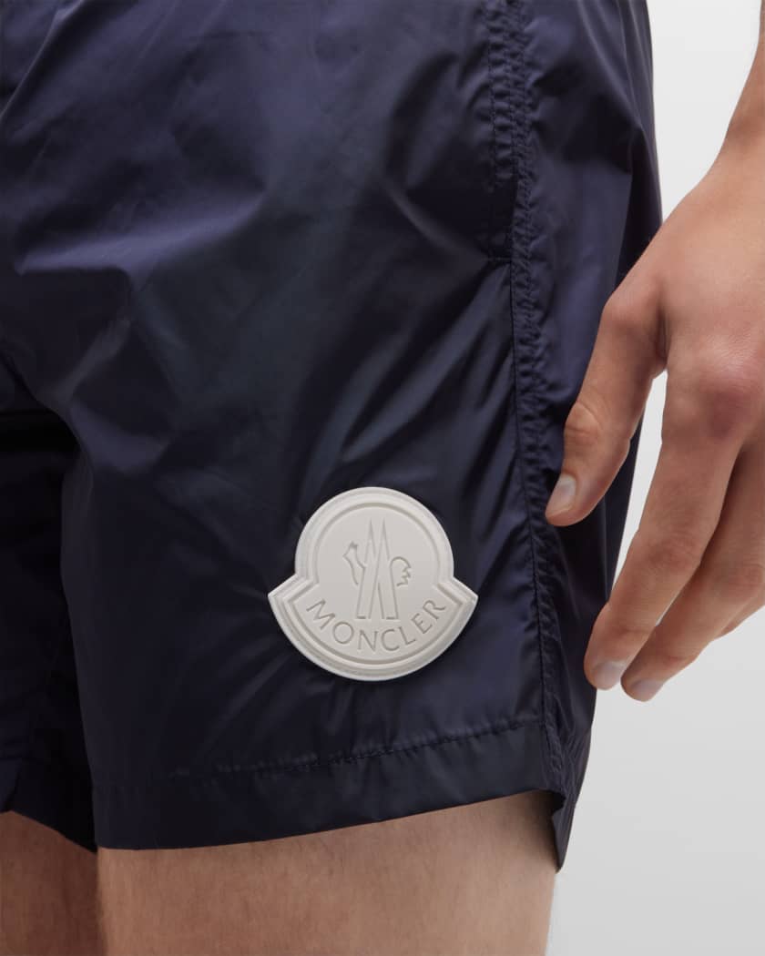 Moncler logo patch swim sales shorts