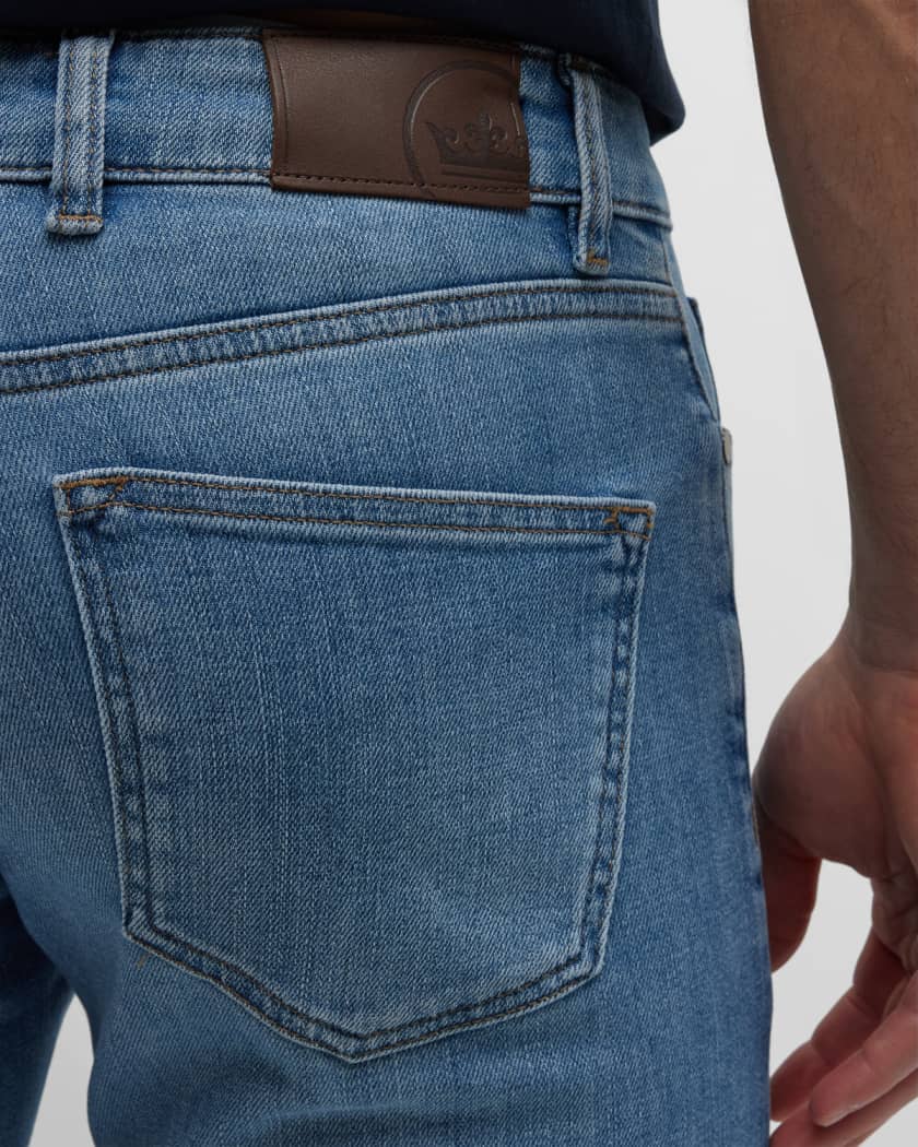 Moschino Jeans Button-Detail Denim Crossbody Bag