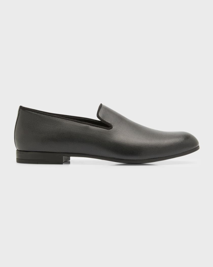 daar ben ik het mee eens ontsnappen tuberculose Giorgio Armani Men's Textured Leather Loafers | Neiman Marcus