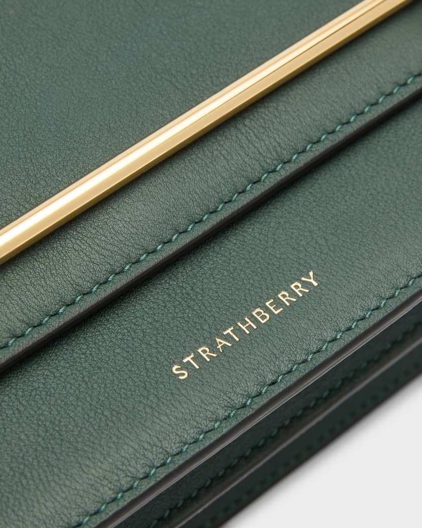 Strathberry East/West Mini Leather - Bottle Green
