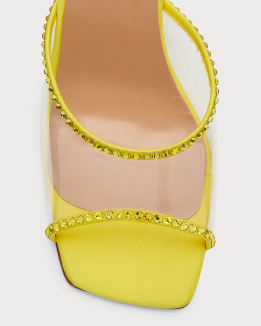 Yellow clear sandals store