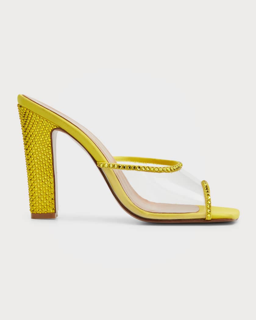 Yellow clear sandals hot sale