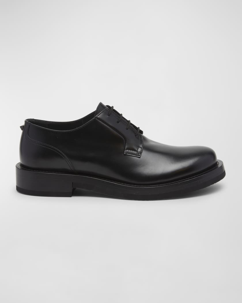 Men s Single Stud Leather Derby Shoes