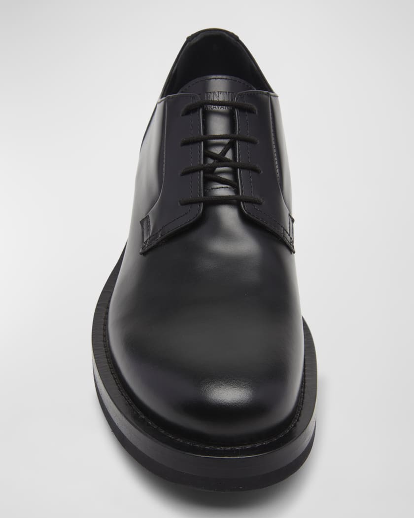 Valentino Garavani Men's Stud Leather Derby | Neiman Marcus