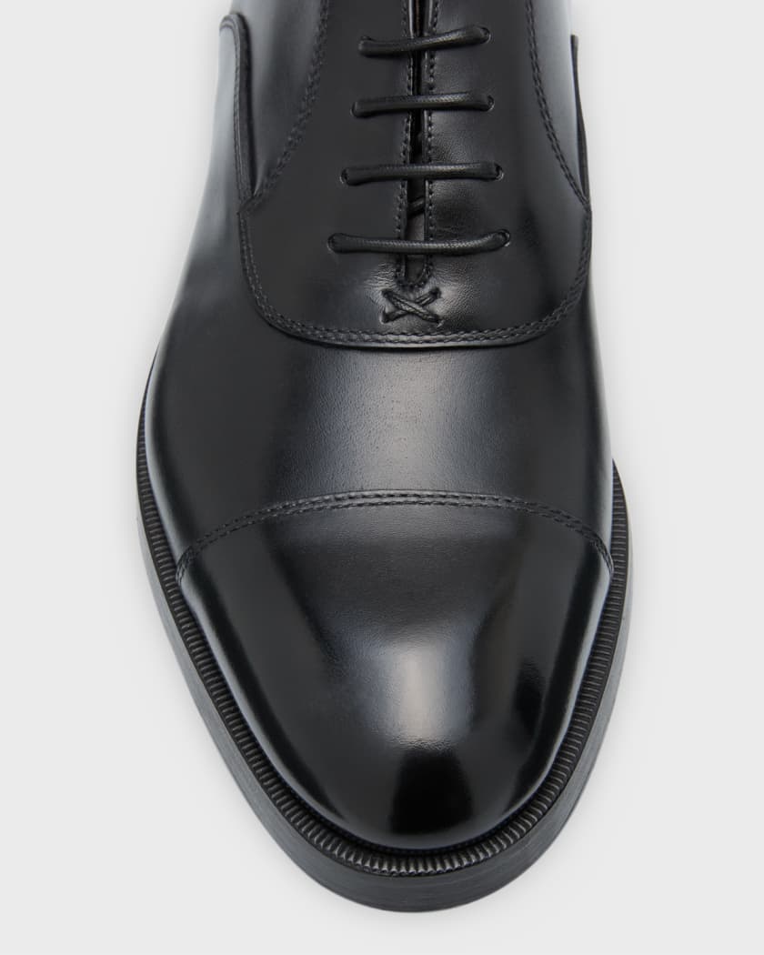 Ferragamo tonal-toecap leather oxford shoes - Black