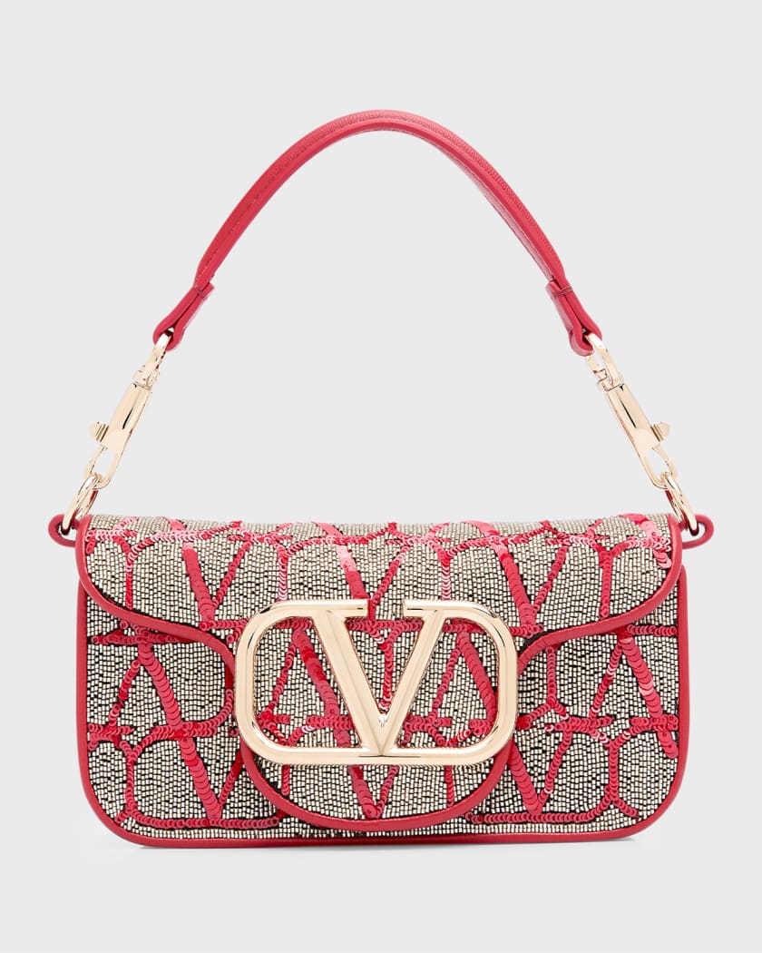 blæse hul Pilgrim sprede Valentino Garavani Loco Small VLOGO Sequins Shoulder Bag | Neiman Marcus