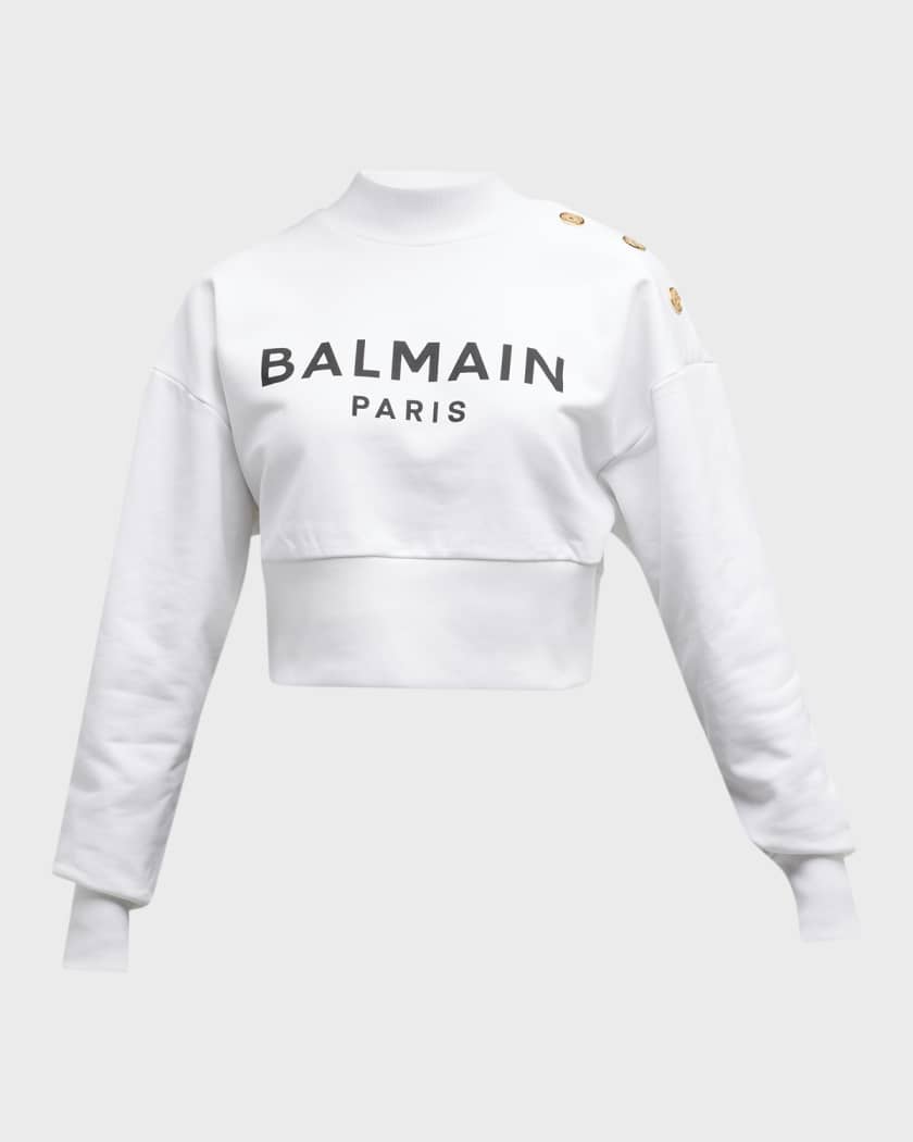 Balmain logo-print Hooded Robe - Black