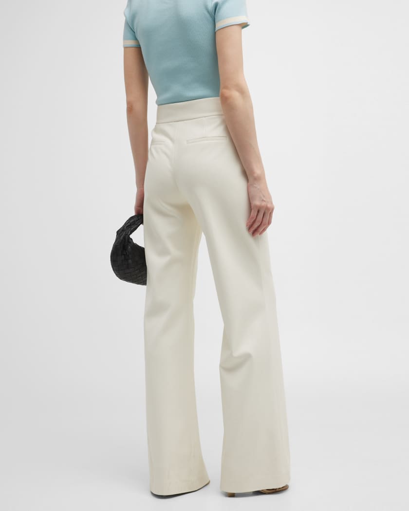 Alice Olivia Dylan Vegan Leather Wide Leg Pants Neiman Marcus