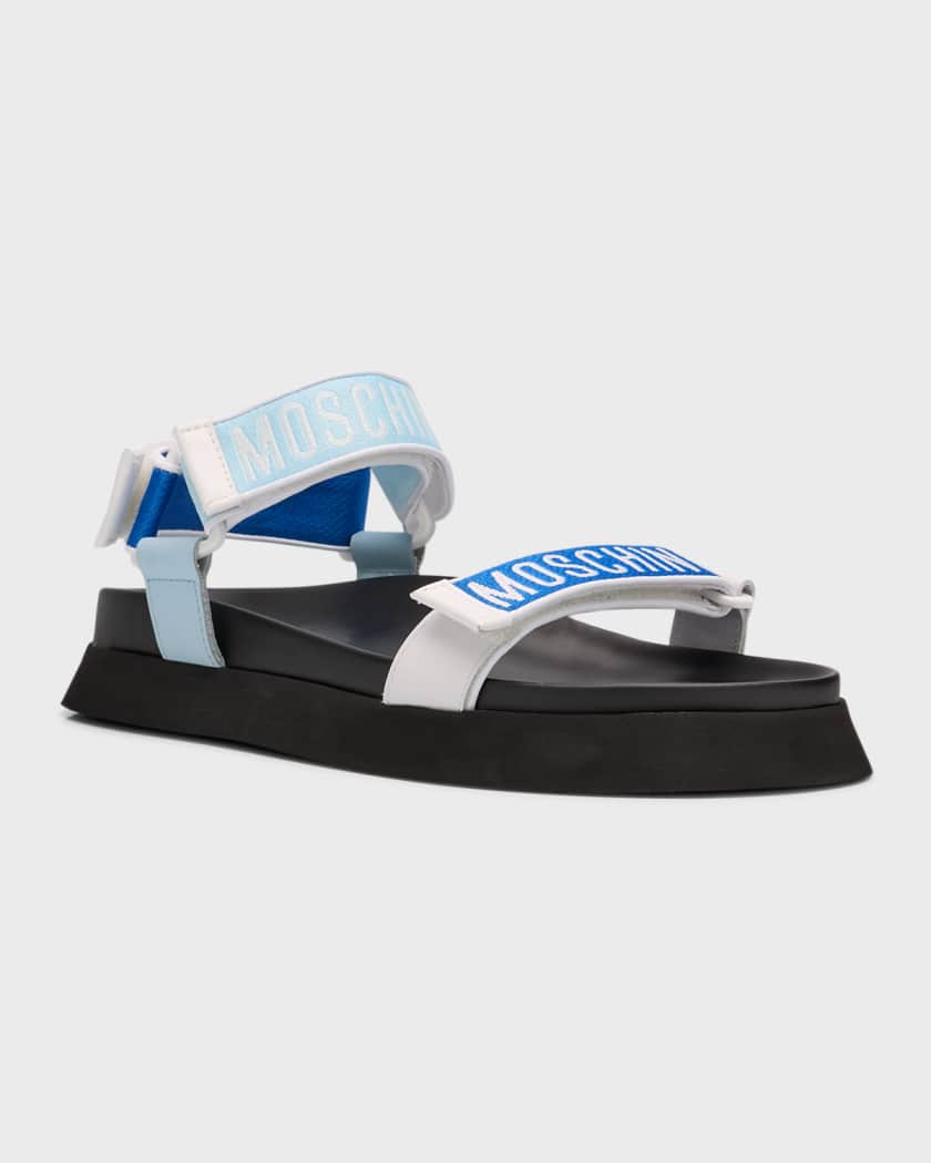 Moschino logo new arrivals strap sandals