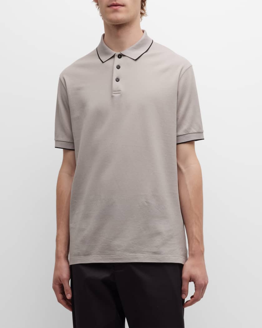 Giorgio Armani Men's Cotton Polo Shirt | Neiman Marcus