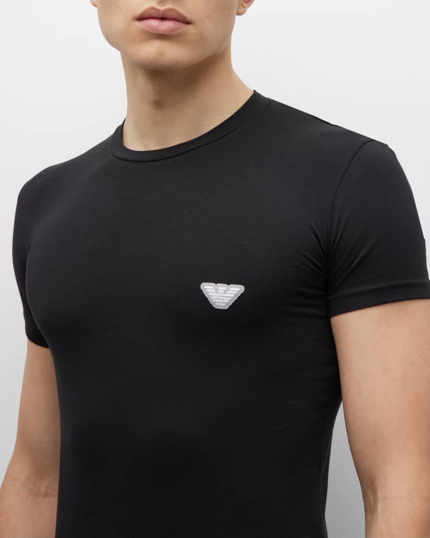 Emporio Armani Men's Eagle Applique Slim Fit T-Shirt | Neiman Marcus