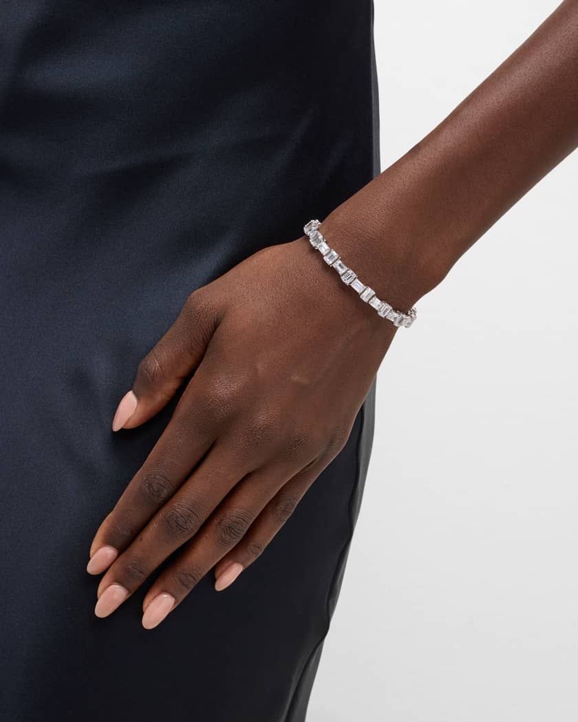 Emerald-Cut Alternating East-West Tennis Bracelet
