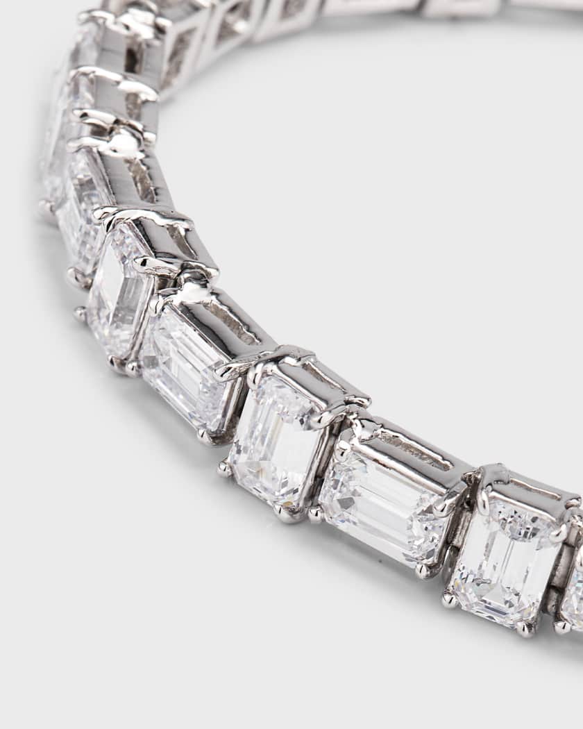 Emerald-Cut Alternating East-West Tennis Bracelet