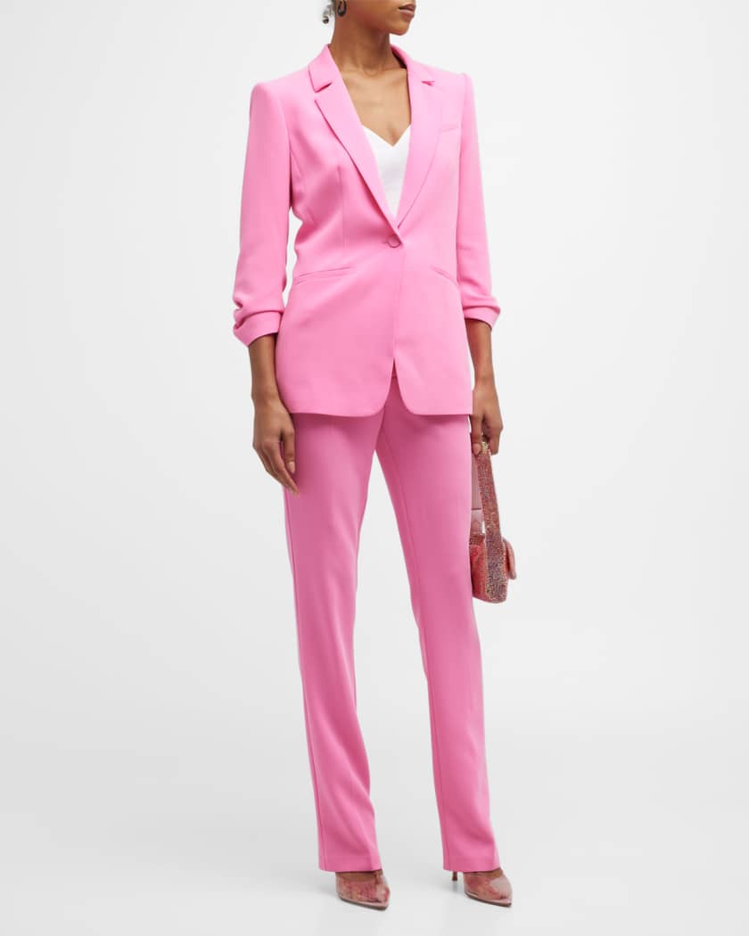 Khloe Crepe 3 4 Sleeve Blazer
