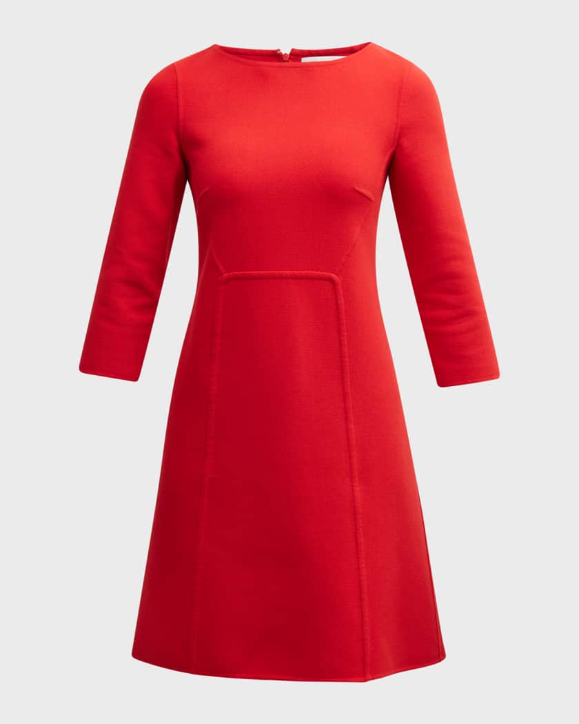 Michael Kors Collection Bracelet-Sleeve H-line Paneled Mini Dress | Neiman  Marcus
