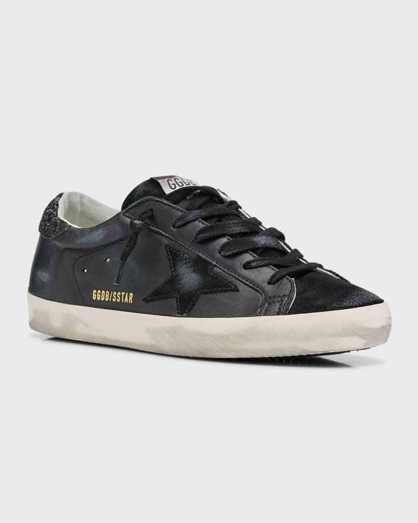 Superstar Leather Glitter Low-Top Sneakers