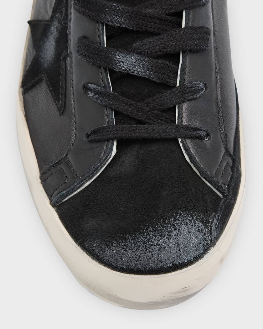 Superstar Leather Glitter Low-Top Sneakers