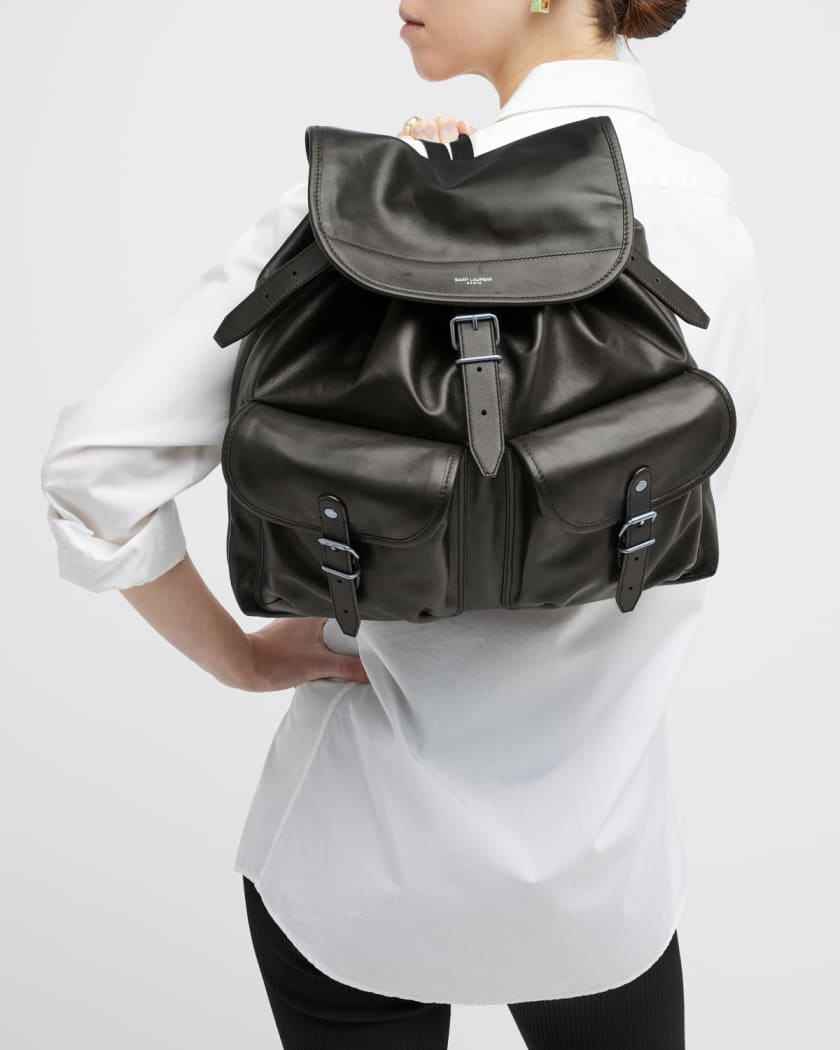 Saint Laurent YSL Buckle Flap Leather Shoulder Bag