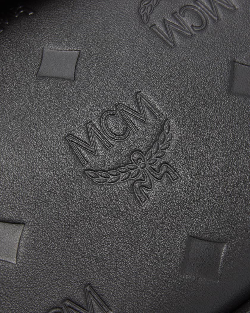 MCM Aren Small Monogram Leather Hobo Bag