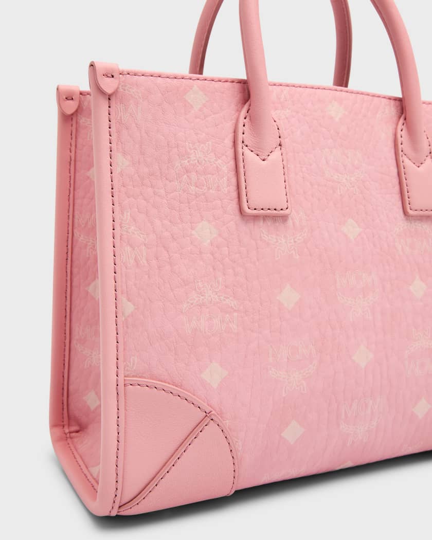 Mcm Aren Small Hobo Bag in Blossom Pink Visetos