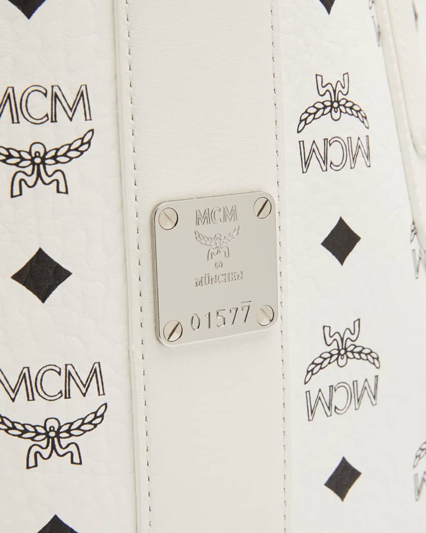MCM WHITE REVERSIBLE MEDIUM LIZ SHOPPER – Enzo Clothing Store