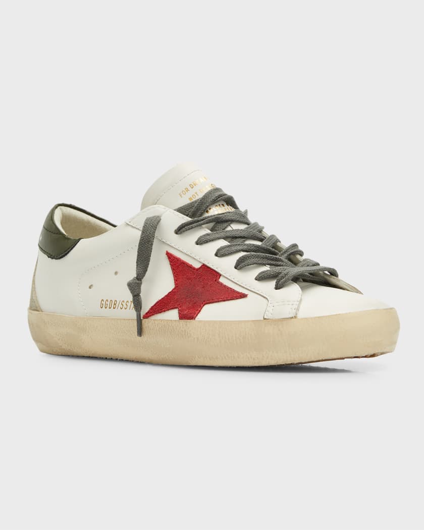 Golden goose superstar tonal leather sneakers on sale
