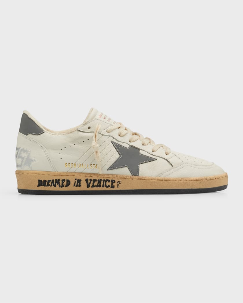 Golden Goose Men's Ball Star Leather Low-Top Sneakers