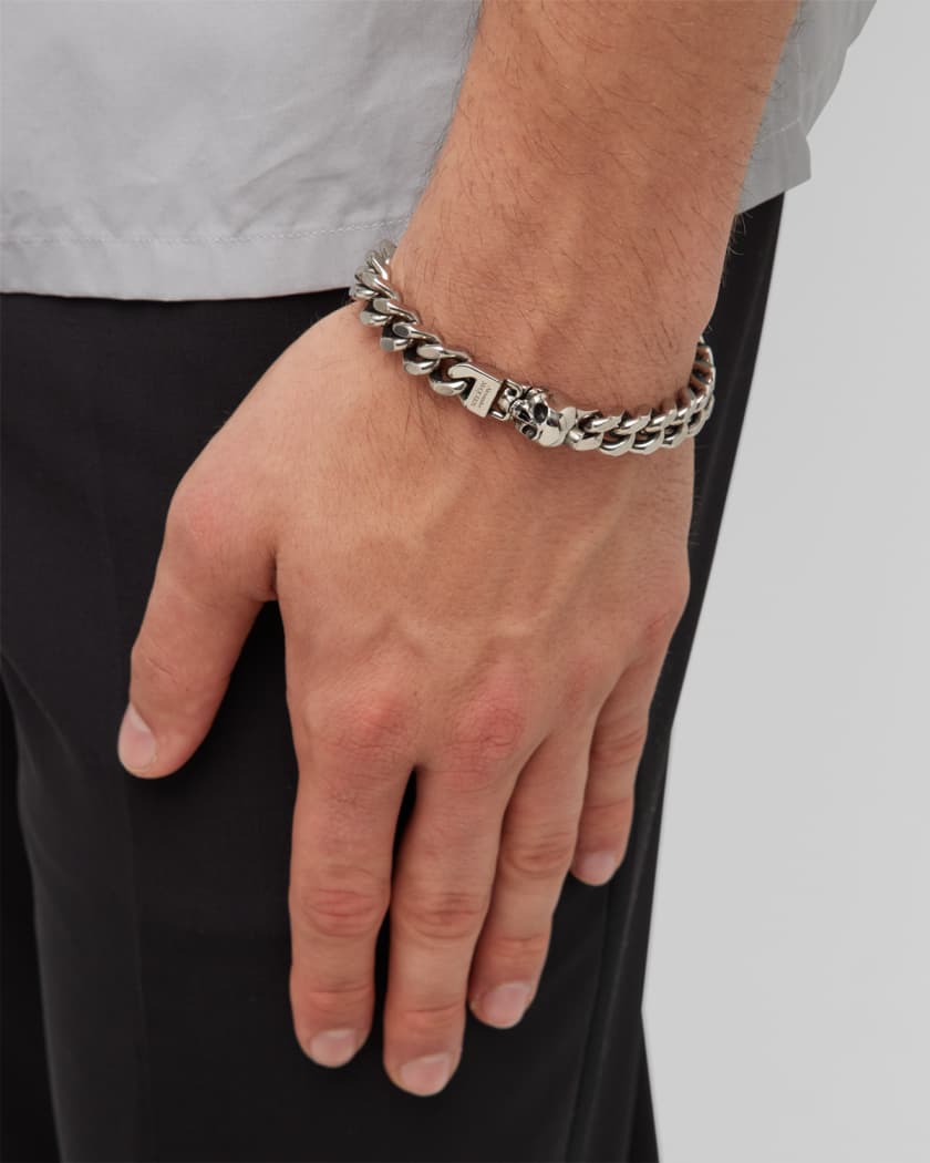 Men s Skull Curb Chain Bracelet